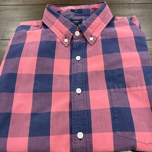 J. Crew Men's Vibrant Plaid Button-Down Shirt